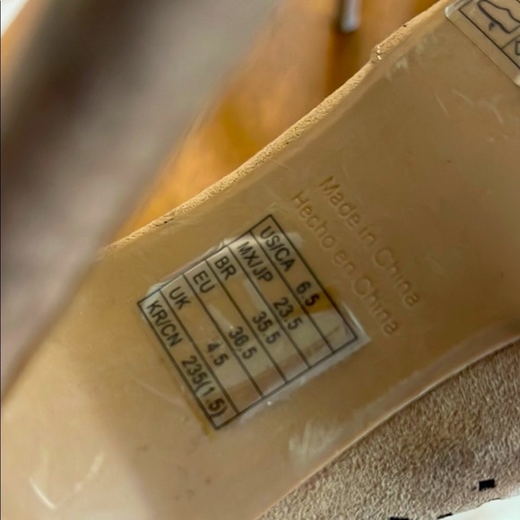 Forever 21 | Women’s Taupe Peep-Toe Ankle Boots Size 6.5 - Picture 7 of 9